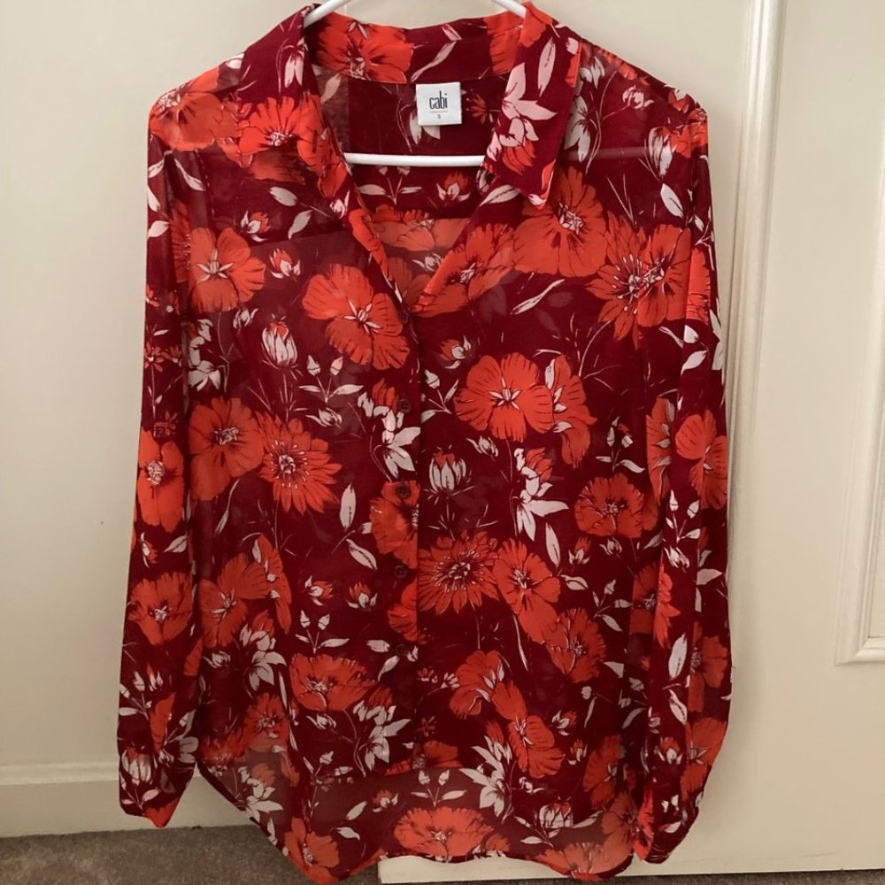Cabi top - red/orange/pink - size S